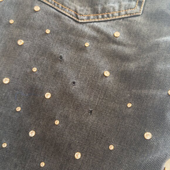 Isabel Marant Ulano Swarovski Crystal Embellished Straight Jeans Size 40 AS IS - Picture 11 of 13